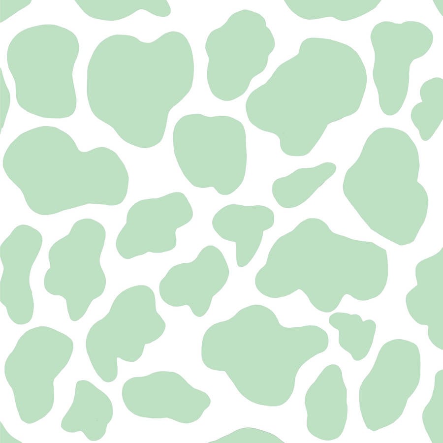 Download Sage Green Aesthetic Cow Print Wallpaper