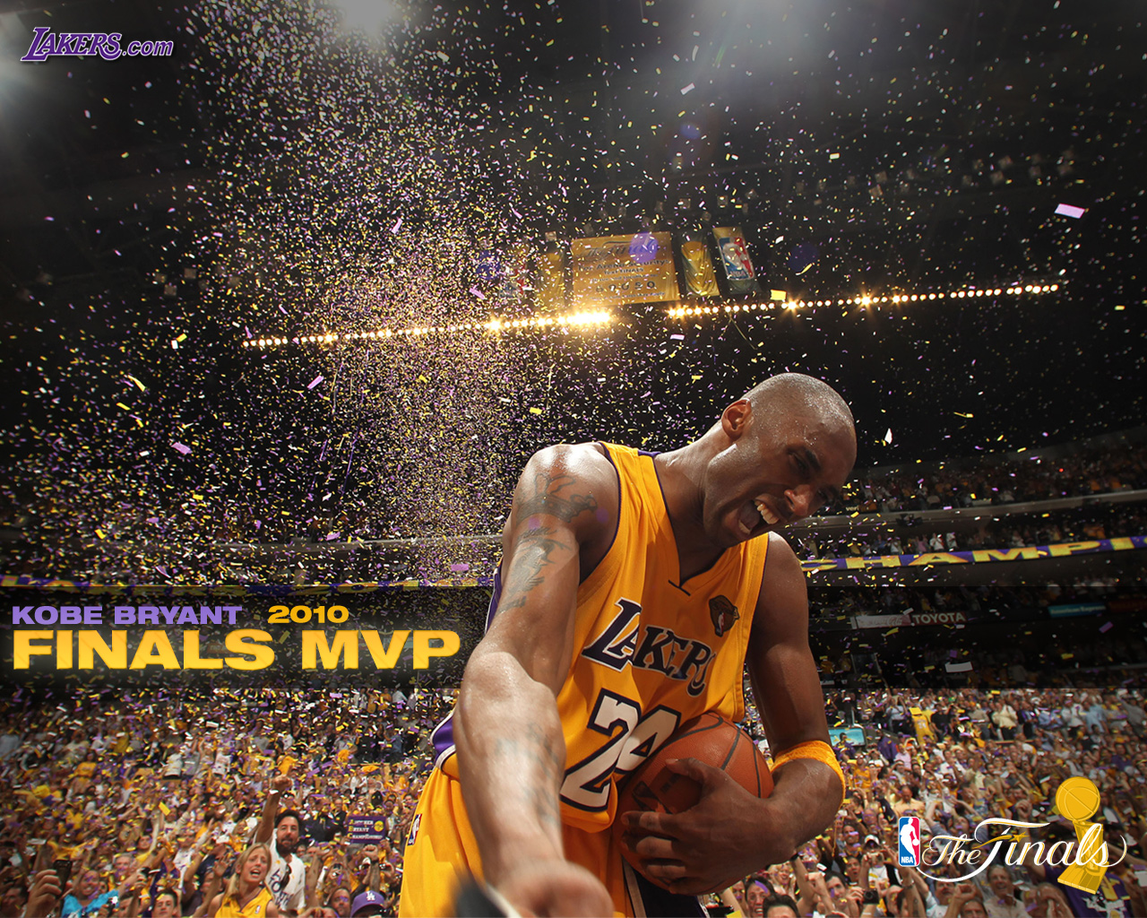 Kobe Bryant MVP NBA Finals 2010 Wallpaper (Inspirational Basket Ball Player L.A. Lakers) Give Up World
