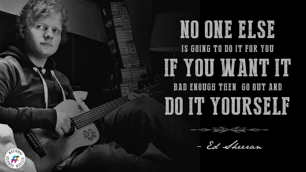 ED SHEERAN Pop R B Folk Hip Hop Acoustic Singer Indie 1sheeran Poster Text Quote Typography Guitar Wallpaperx1080