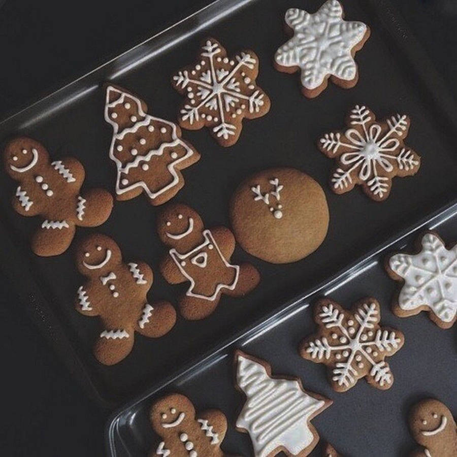 Download Aesthetic Christmas Cookies Wallpaper
