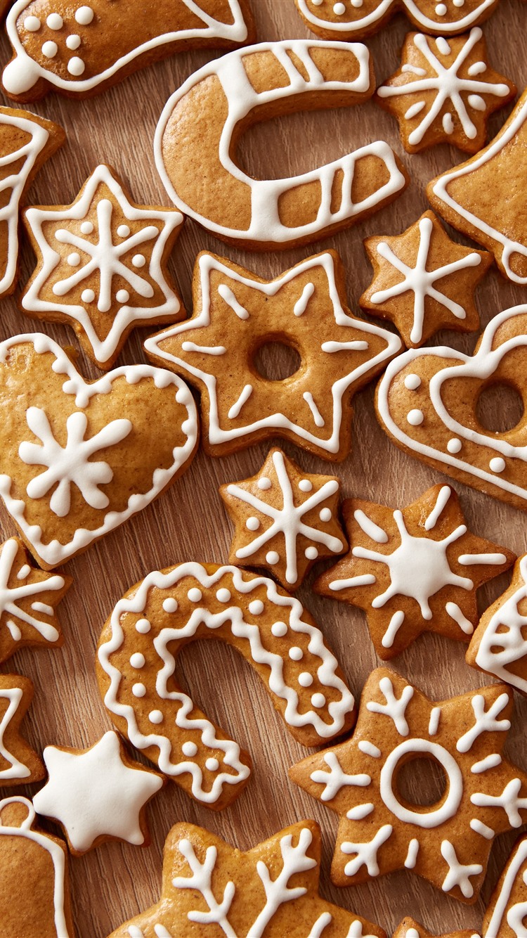 Wallpaper Many Christmas cookies, love heart, snowflake, bell 5120x2880 UHD 5K Picture, Image
