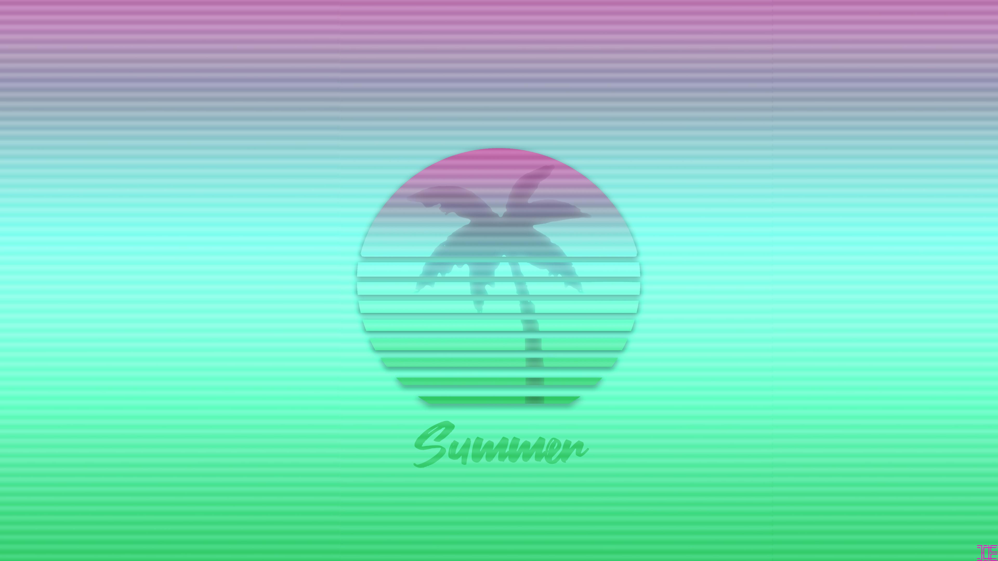 Vaporwave Summer Vibes wallpaper I made 4k