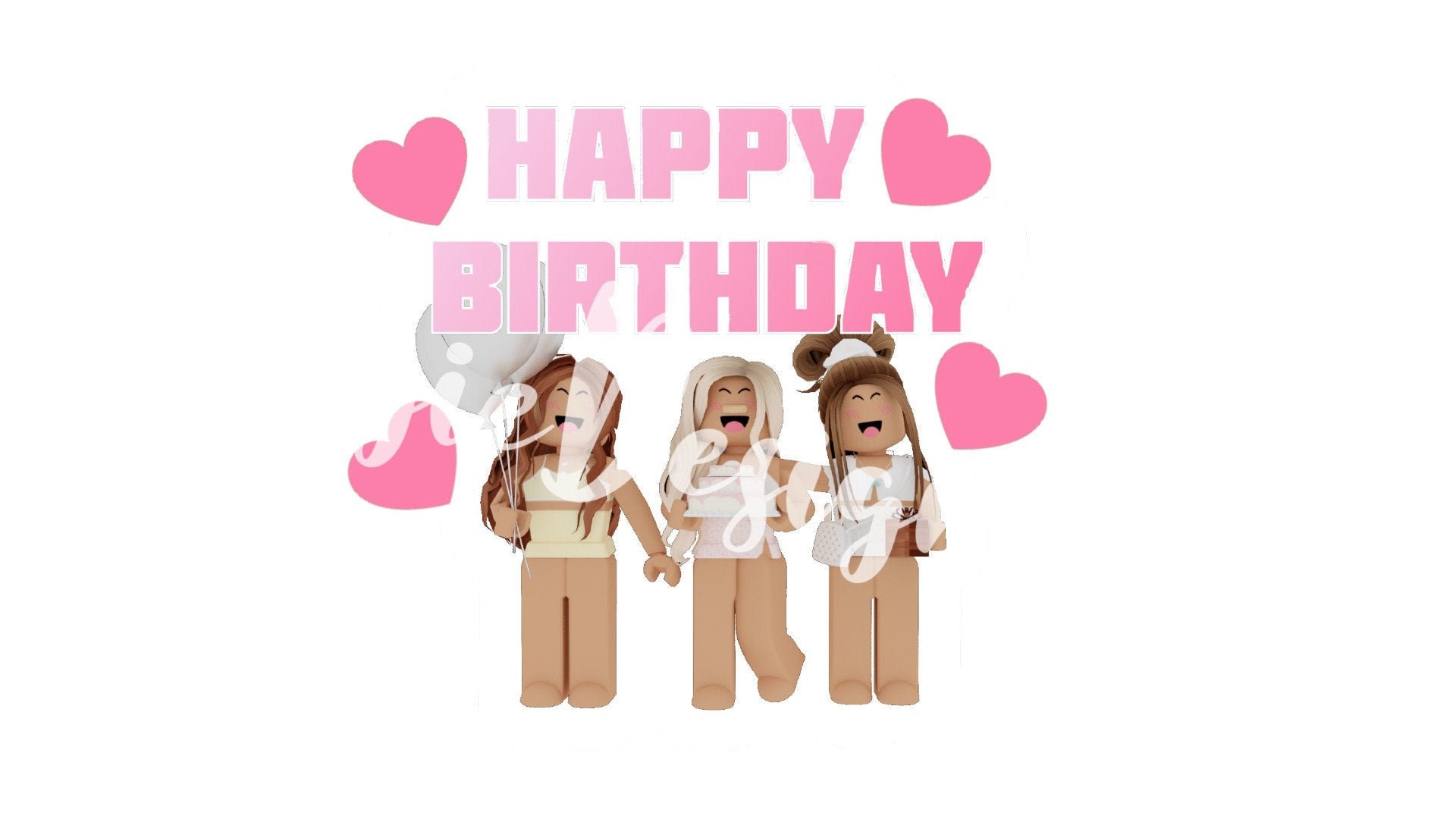 Pink Roblox Birthday Party Girl Roblox Zoom Party Background