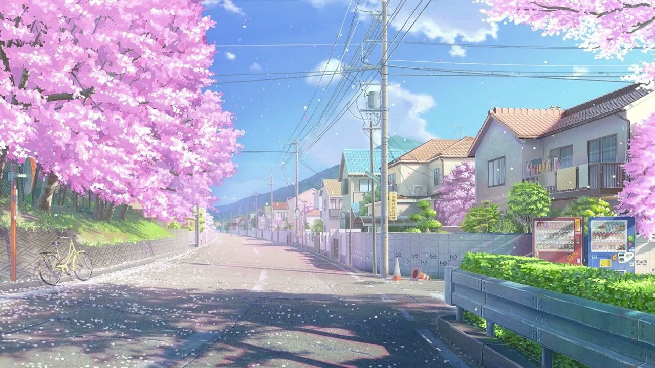 Anime Spring Season Street Wallpapers - Wallpaper Cave