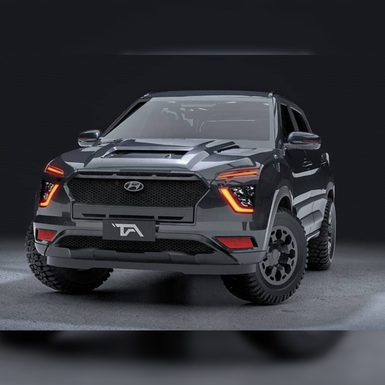 This Hyundai Creta Render as a Dark Edition Model Checks All the Right Boxes