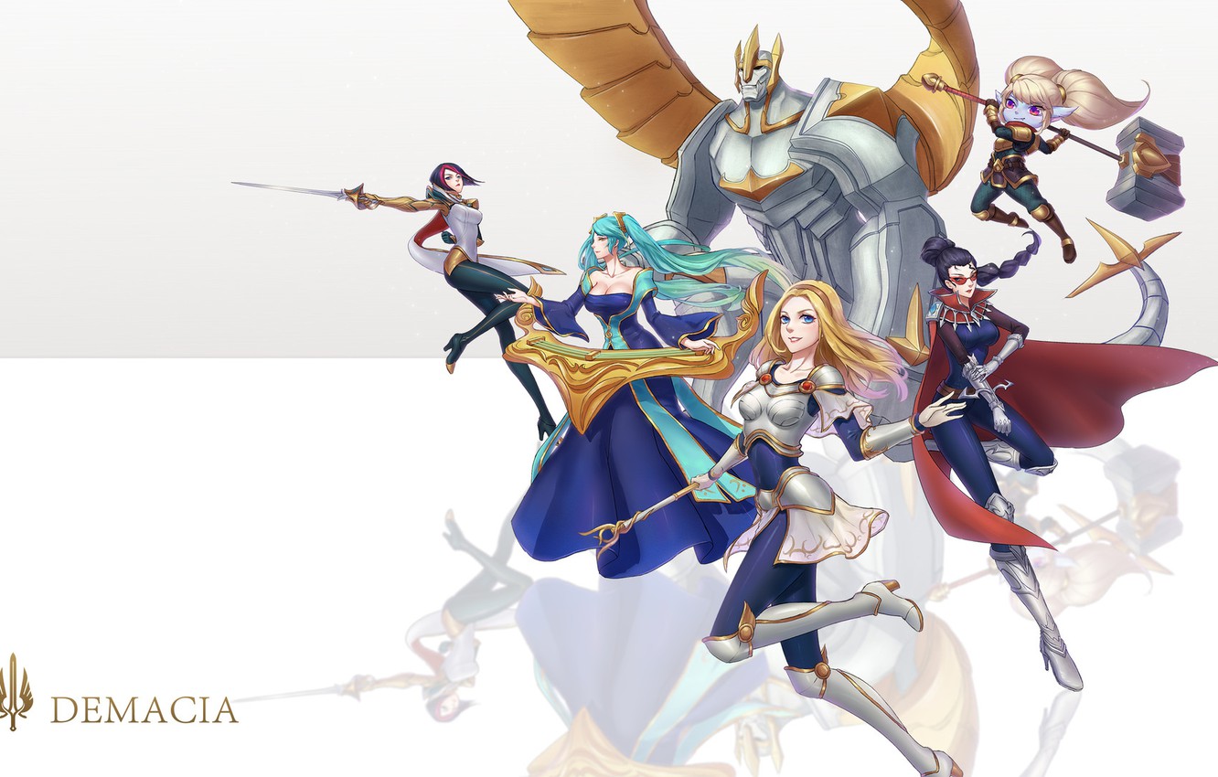 Wallpaper Lux, Fiora, League Of Legends, Sona, Vayne, Poppy image for desktop, section игры