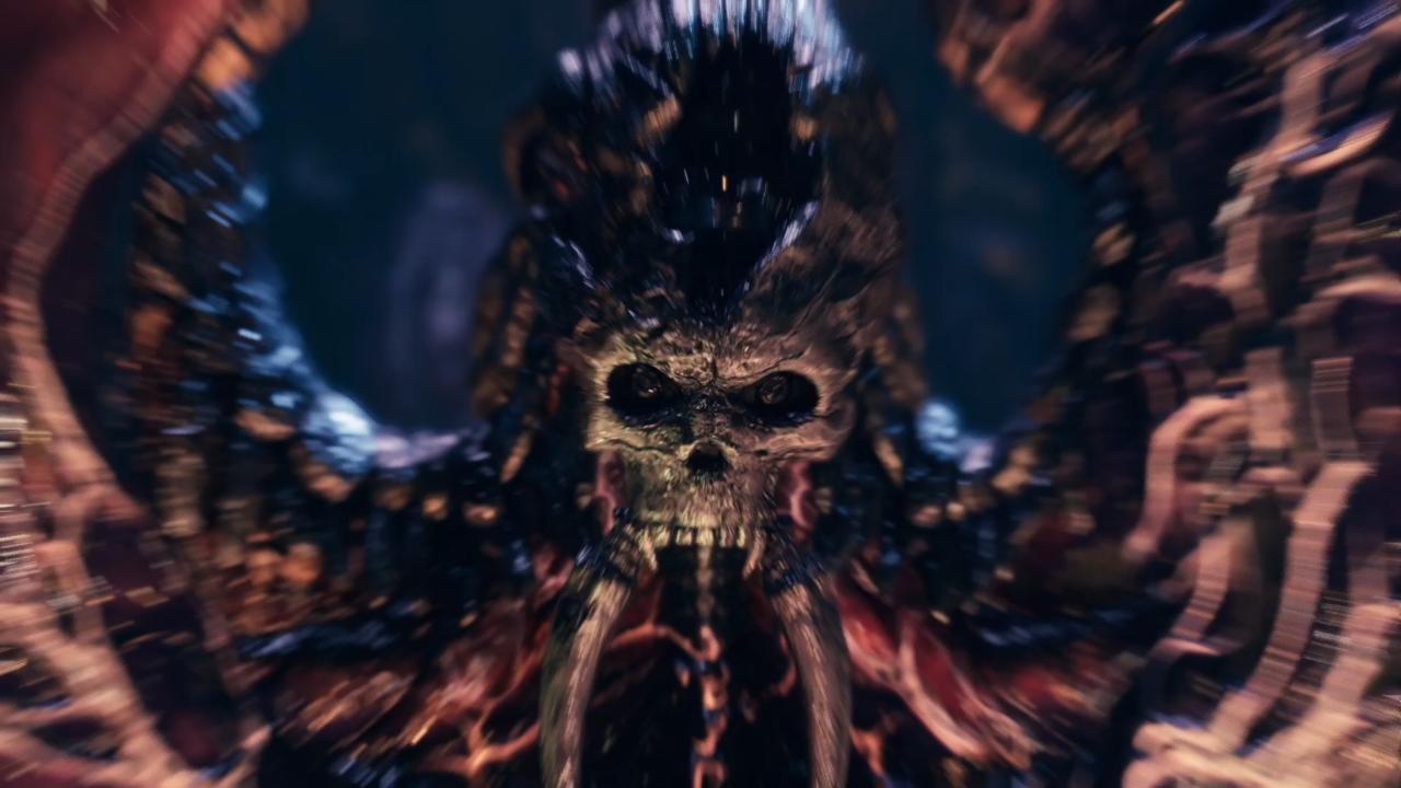 Close up of Jenova looking Scary AF