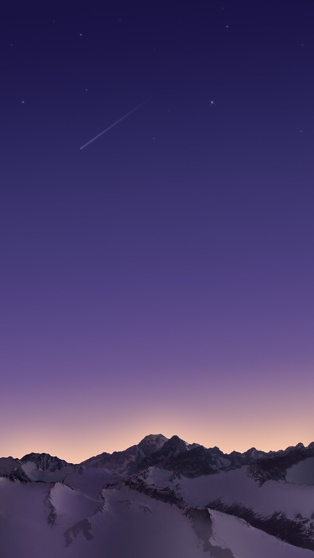 Snow Mountains Night Star Meteors IPhone Wallpaper Wallpaper, iPhone Wallpaper