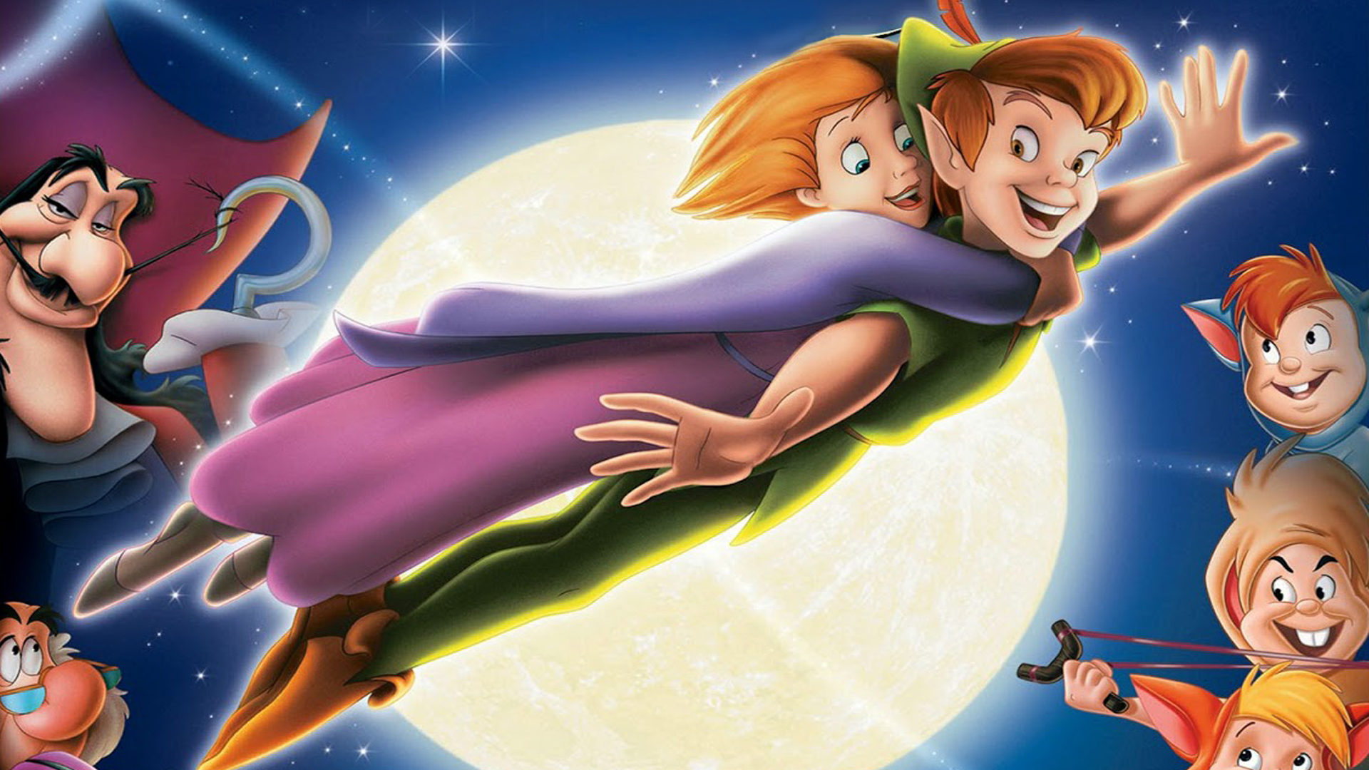 Return To Never Land Disney's Cartoon Peter Pan And Jane Can Fly Desktop Wallpaper HD For Your Computer 1920x1200, Wallpaper13.com
