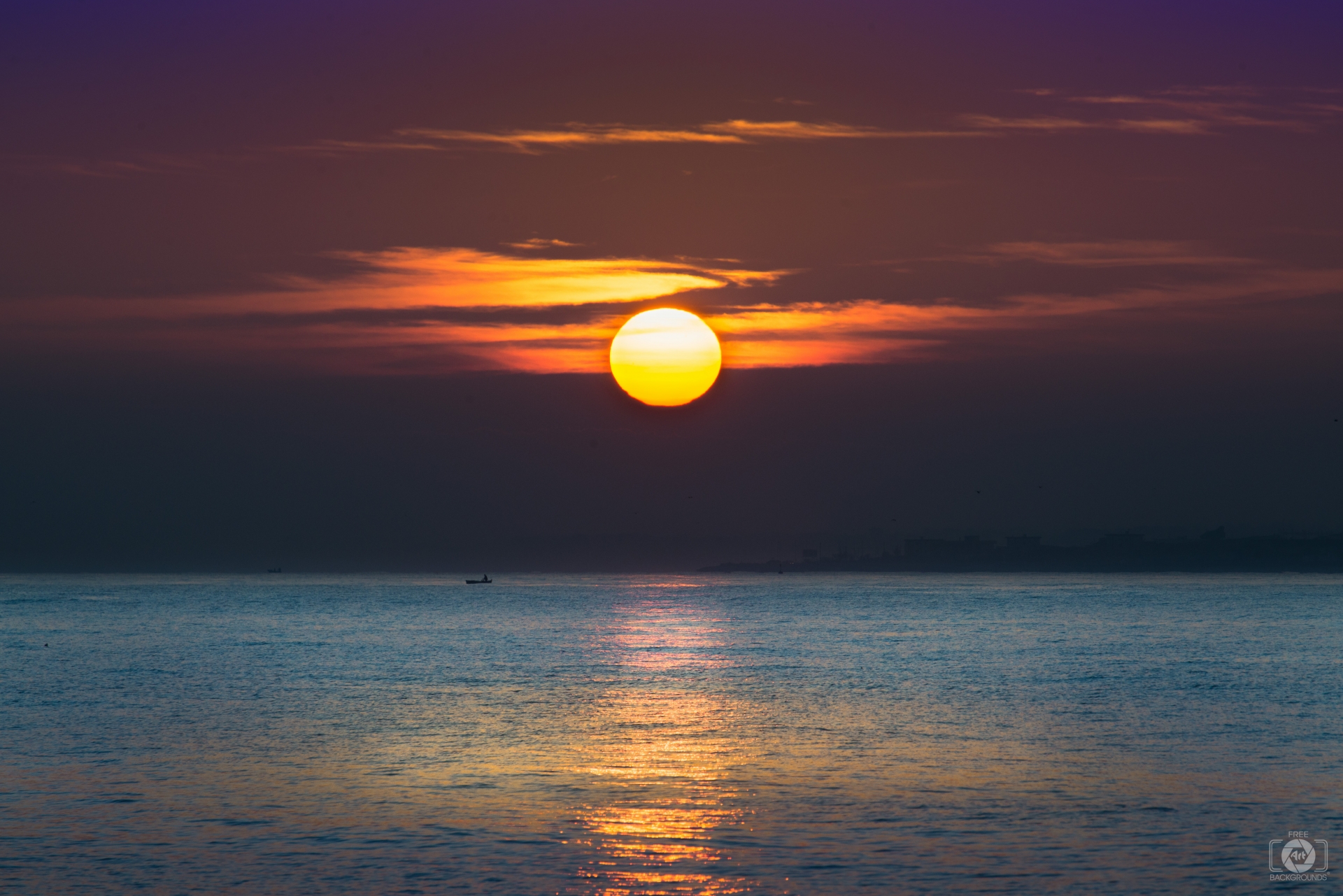Beautiful Sea Sunrise Background Quality Free Background