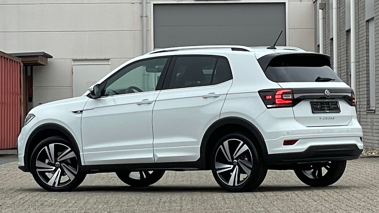 Volkswagen NEW T Cross R Line 2022 In 4K Pure White 18 Inch Nevada Walk Around & Detail Inside