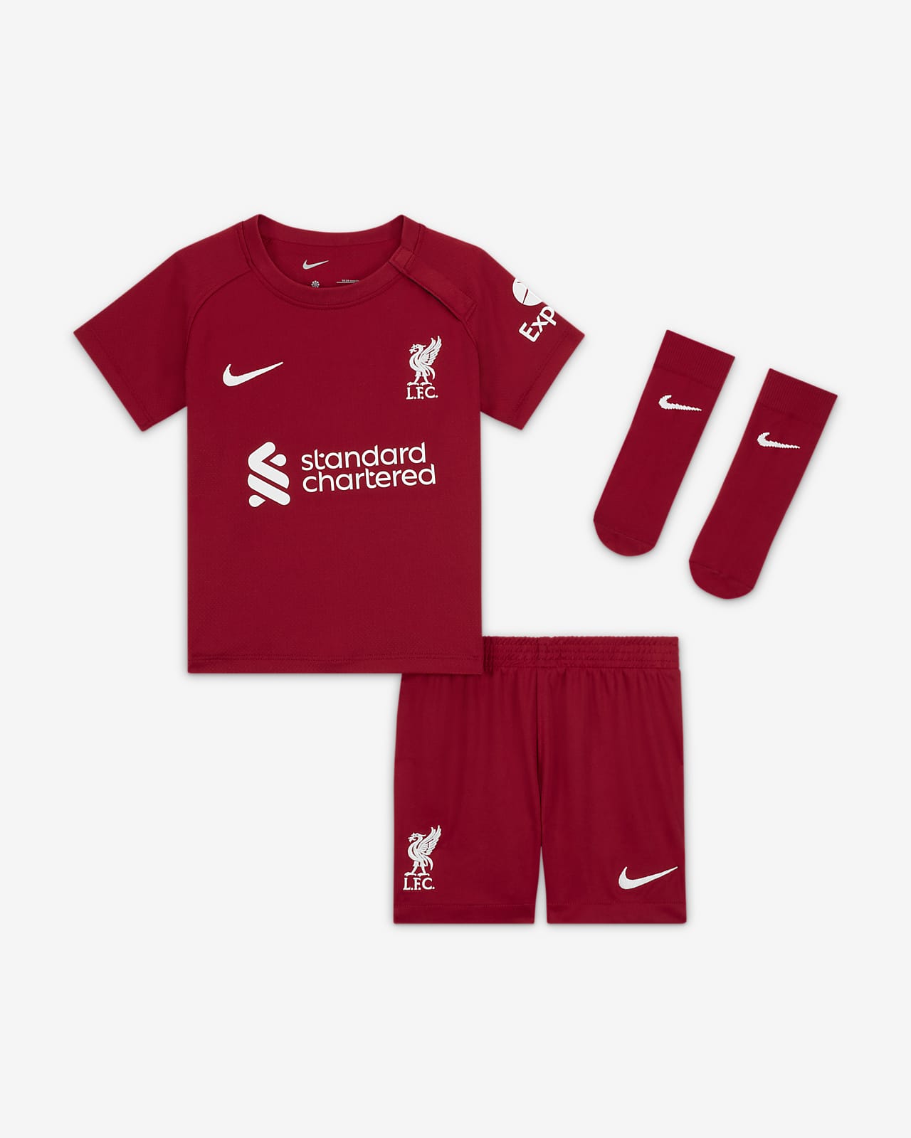 Liverpool F.C. 2022 23 Home Baby Football Kit. Nike LU
