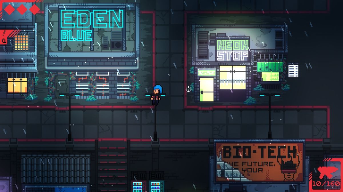 Neon Blight is a roguelike where you sell guns to cyberpunks