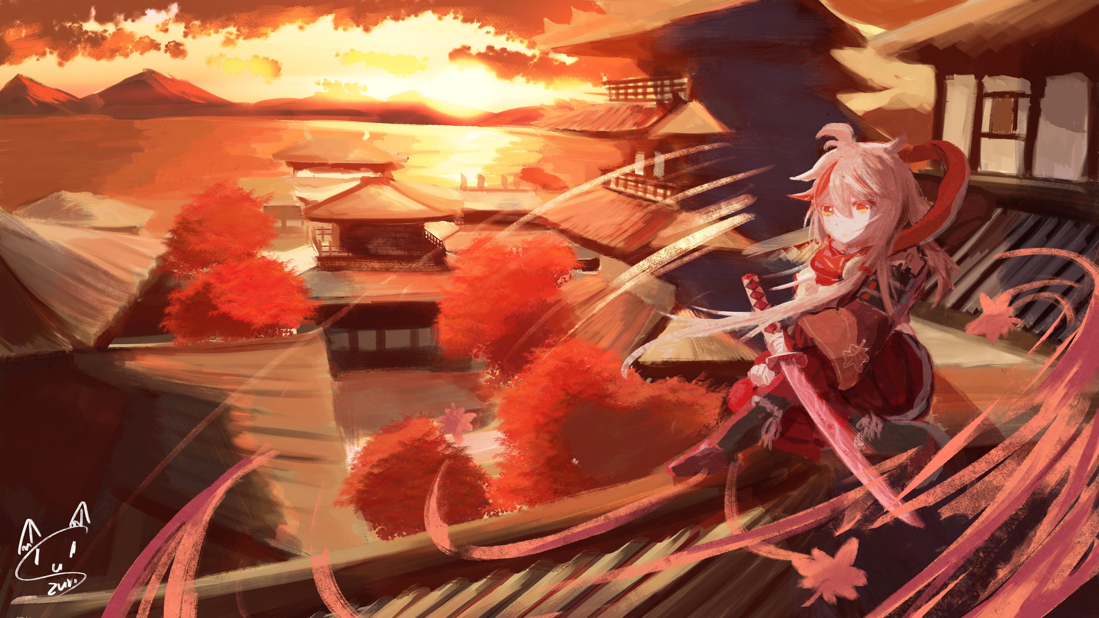 Kazuha 4K HD Genshin Impact Wallpaper