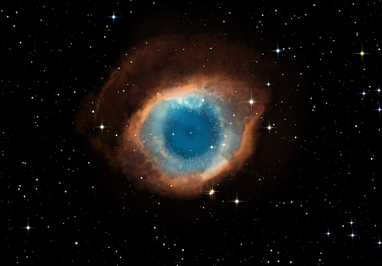 Desktop Wallpaper Stars Nebulae in space Helix nebula Eye of God