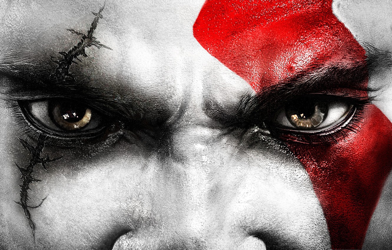 Wallpaper eyes, Kratos, God Of War image for desktop, section игры