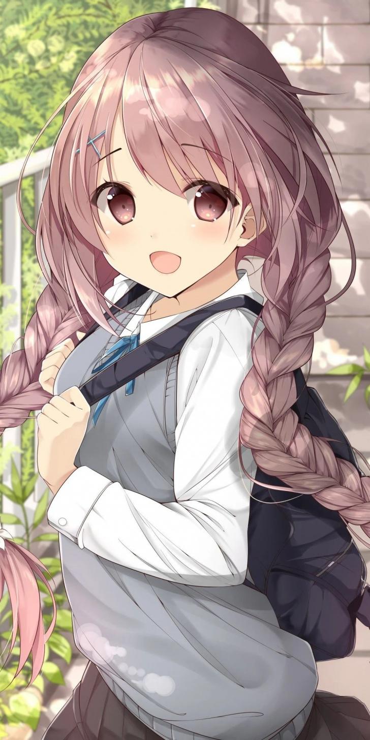 Wallpaper HD: Cute, And, Beautiful, Anime, Girl, Uniform, Wallpaperanime, Girl, Cute