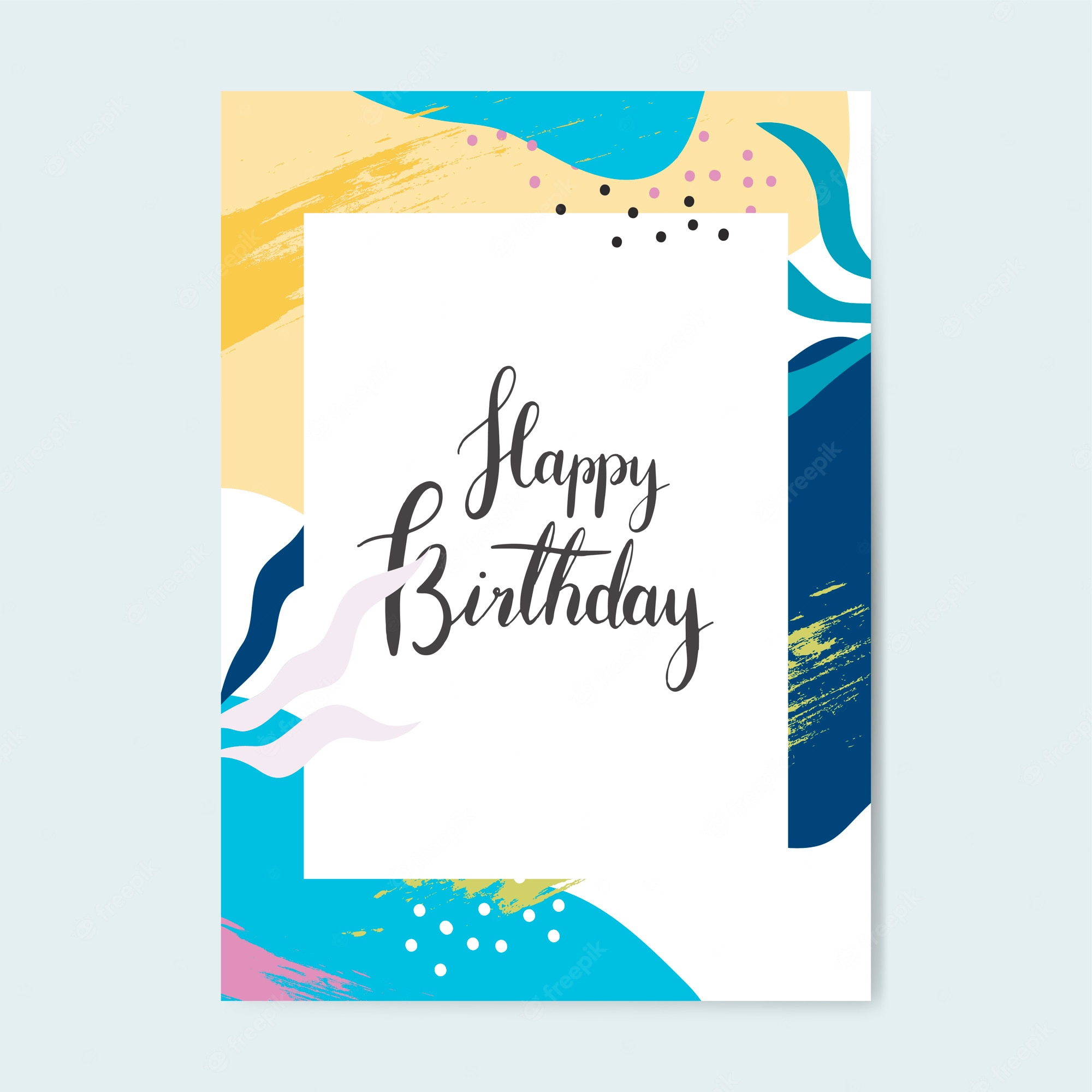 Modern Birthday Cards Image. Free Vectors, & PSD