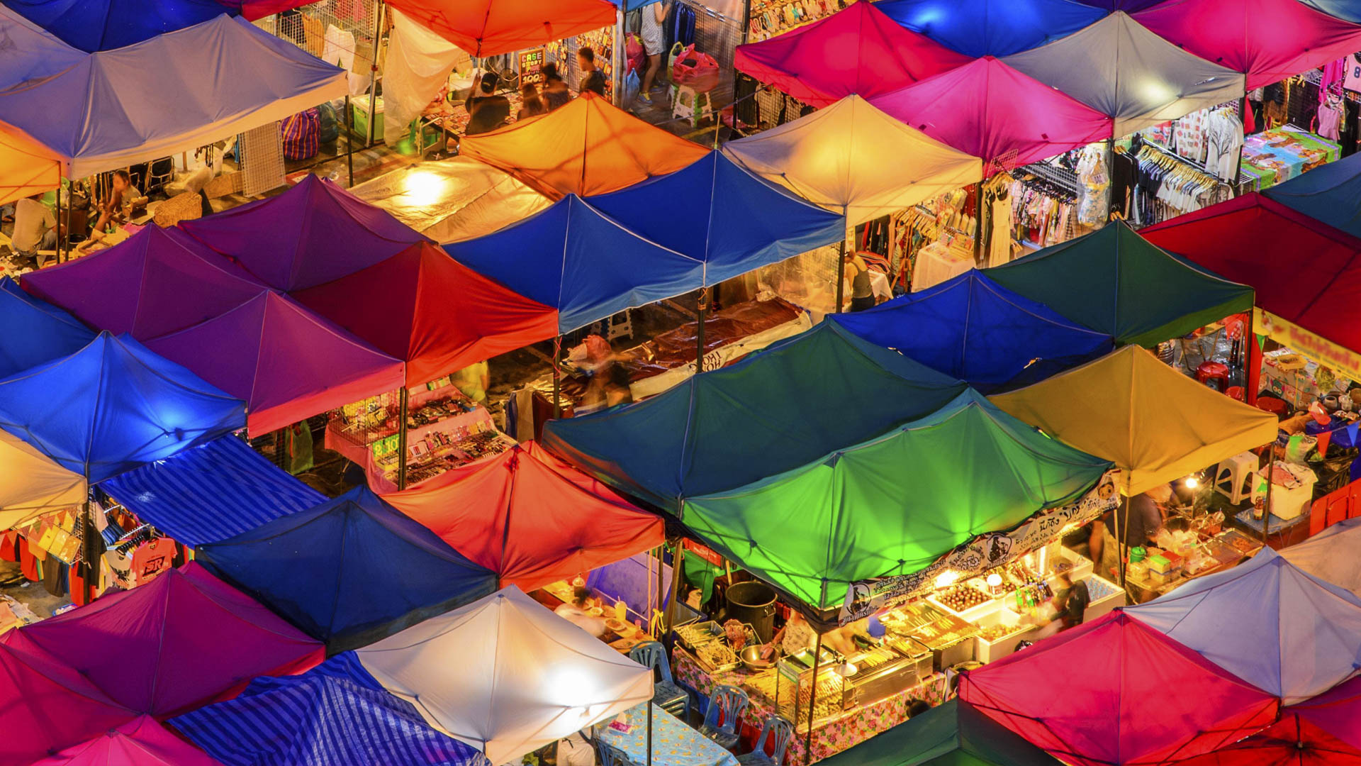 Pattern night market in Bangkok, Thailand. Windows 10 Spotlight Image