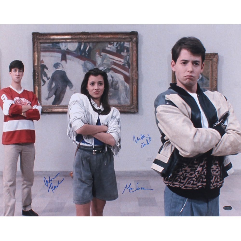 Matthew Broderick, Mia Sara & Alan Ruck Signed Ferris Bueller's Day Off 16x20 Photo (Schwartz COA)