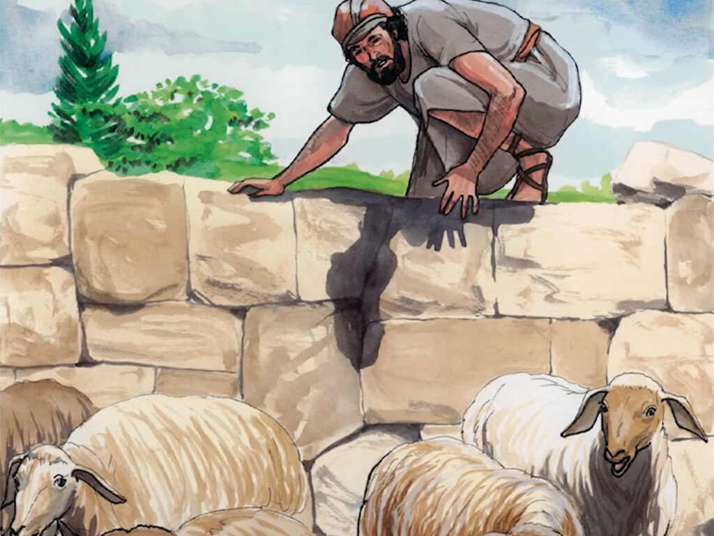 FreeBibleimage - Jesus Good Shepherd - Jesus Explains Why He Is Like A Good Shepherd (John 10:1 17)