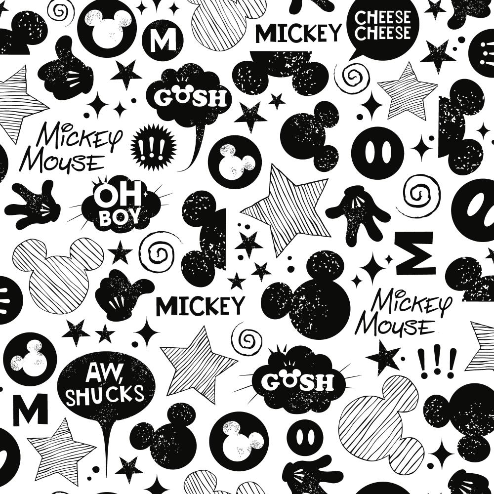 York Wallcoverings Disney Kids II 56 Sq Ft White And Black Paper Abstract Prepasted Soak And Hang Wallpaper In The Wallpaper Department At Lowes.com
