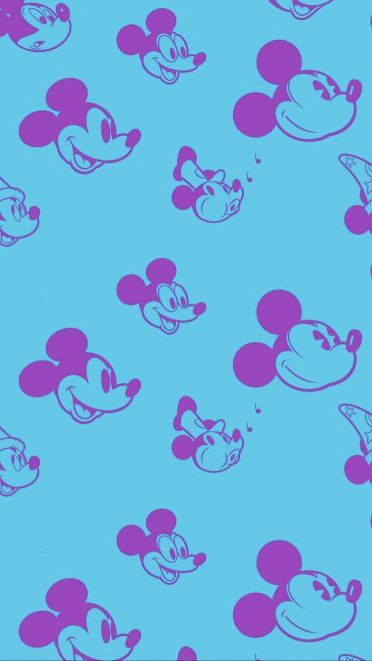 Blue and Purple Mickey Mouse Wallpaper. Mickey mouse wallpaper, Pink wallpaper iphone, iPhone wallpaper yellow