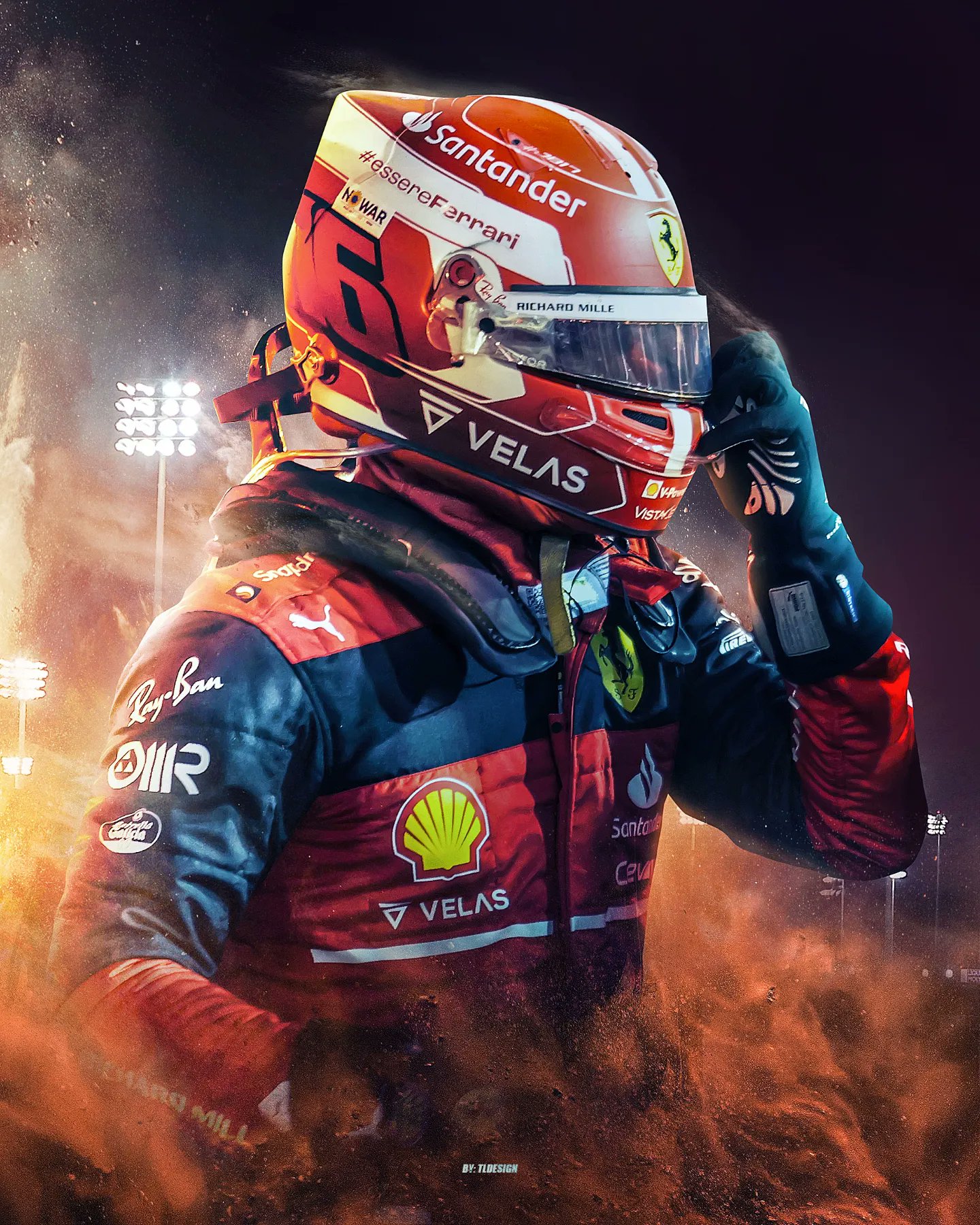 Tl Design Leclerc #BahrainGP winner poster Ferrari is back!