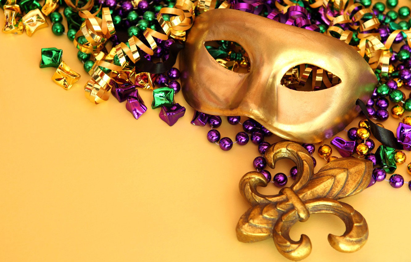 Wallpaper decoration, color, mask, carnival, serpentine image for desktop, section праздники