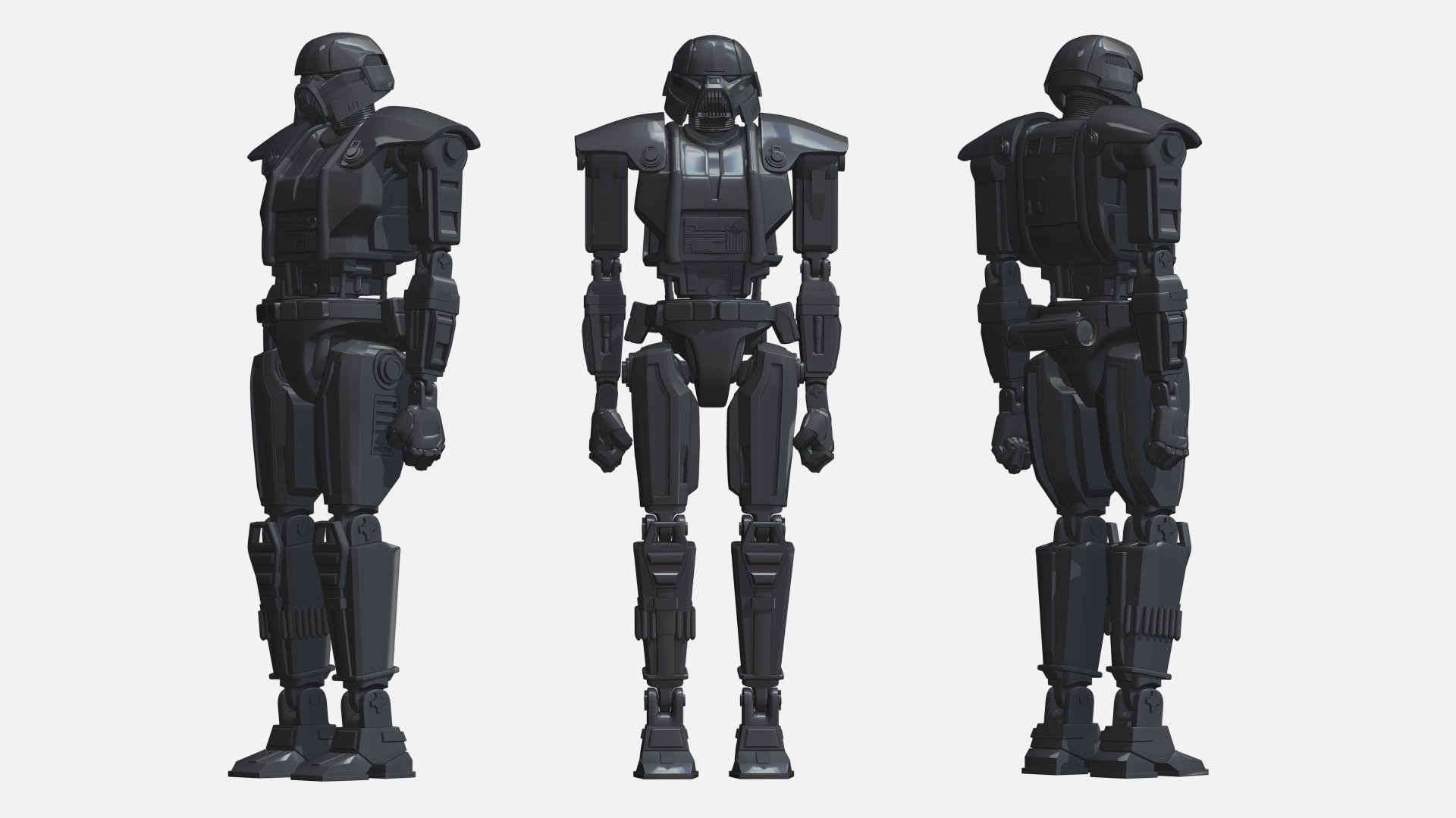 Dark Trooper The Mandalorian Ready 3D Model