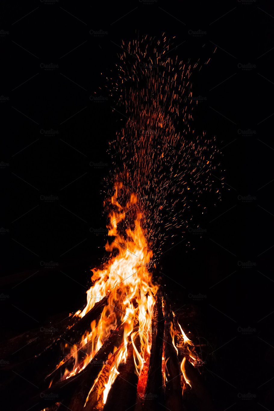 Campfire with flying sparks by New SIGHT Photography. Fire photography, Fire image, Live wallpaper iphone