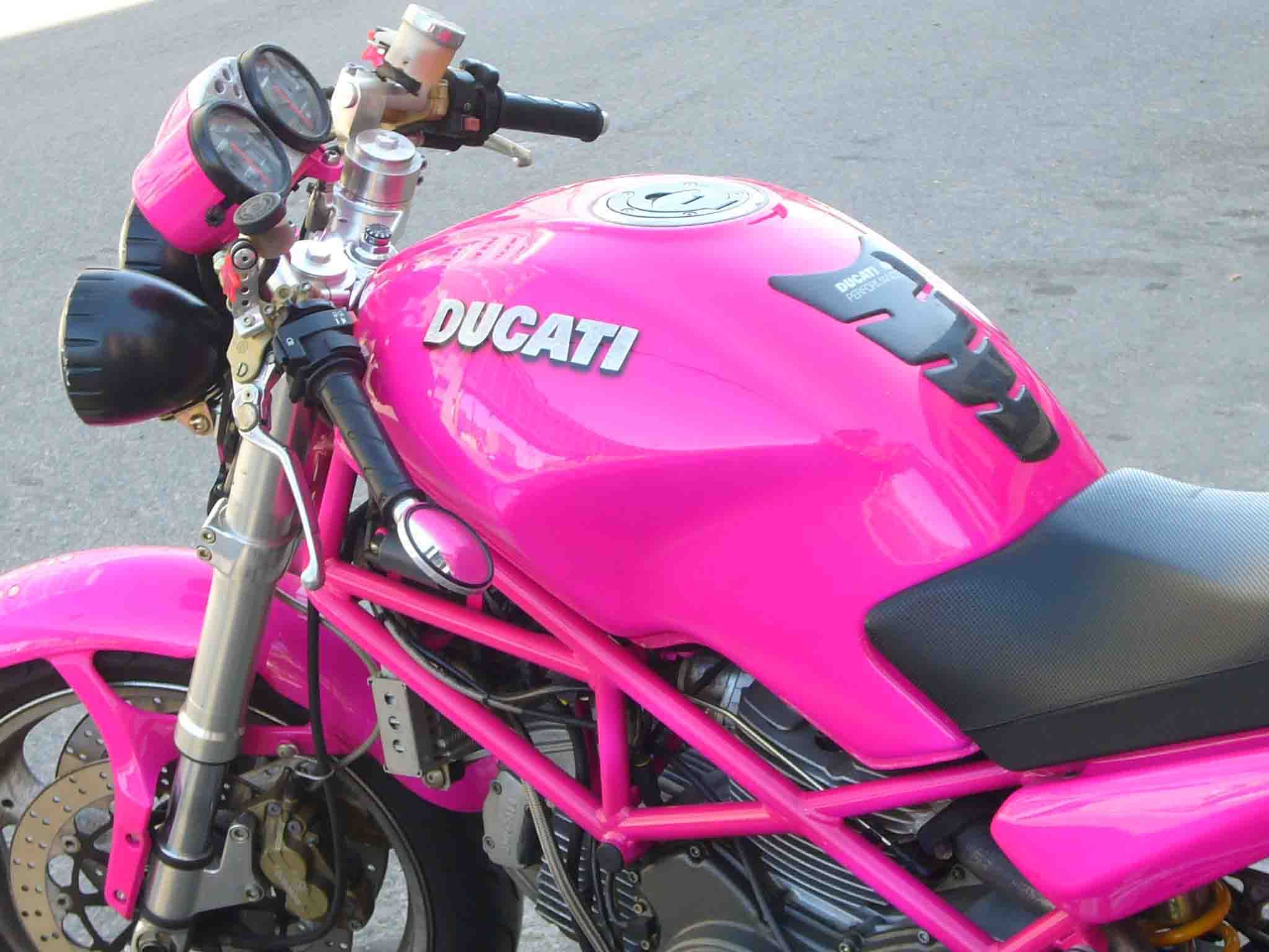 Pink for Speed, Sport & Style. Pink motorcycle, Pink bike, Ducati monster