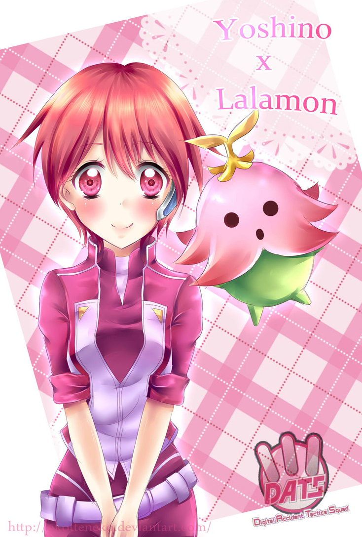 Digimon Data Squad :Yoshino x Lalamon [SpeedPaint] by OkotteNeko. Digimon, Digimon wallpaper, Anime people