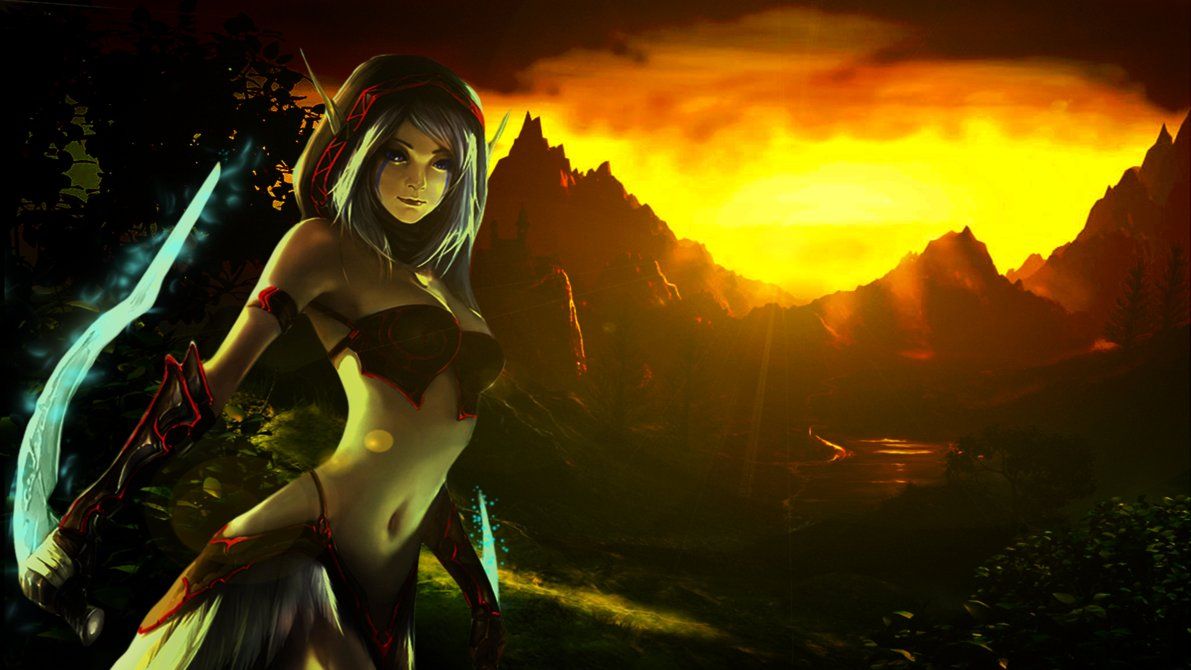 Night Elf Rogue widescreen wallpaper WOW by Runnetty. World of warcraft, Warcraft, Night elf