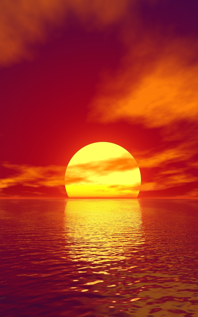Big Sun Sunset Water Body 4k Nexus 7, Samsung Galaxy Tab 10, Note Android Tablets HD 4k Wallpaper, Image, Background, Photo and Picture