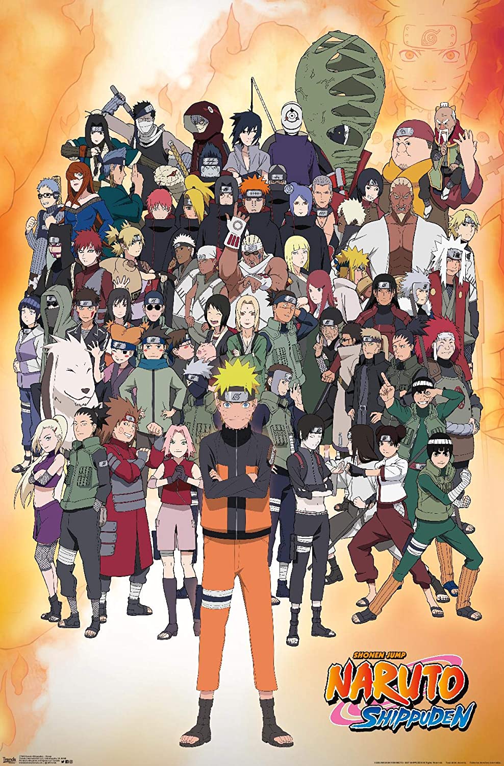 Trends International Naruto Shippuden Group Wall Poster, 22.375 X Unframed Version, Everything Else