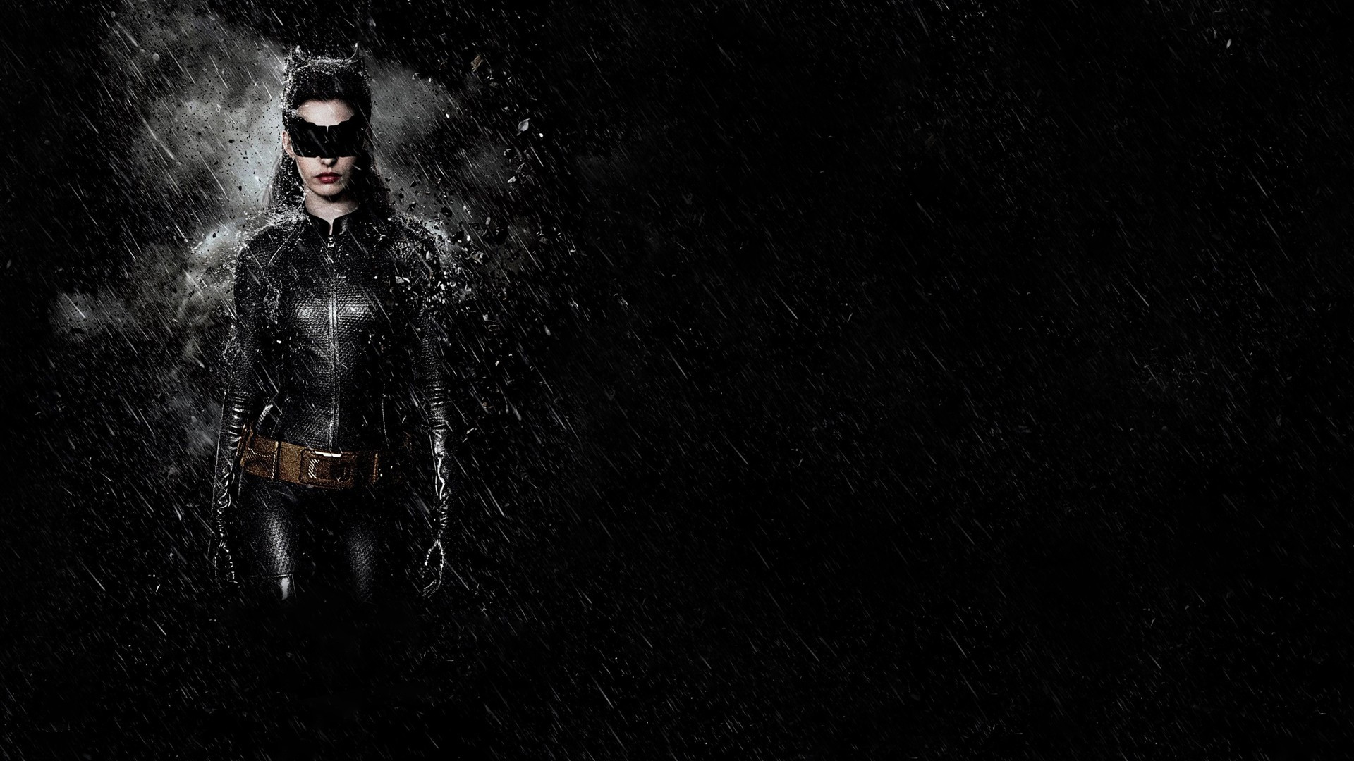 Crop Batman Wallpaper for Free, Catwoman, Mask, Rain, The Dark Knight Rises HD Background