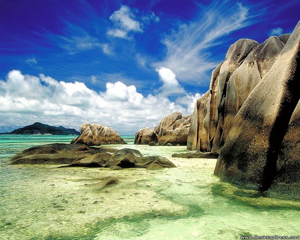 Desktop Wallpaper Natural Background Beach Dreams, Seychelles