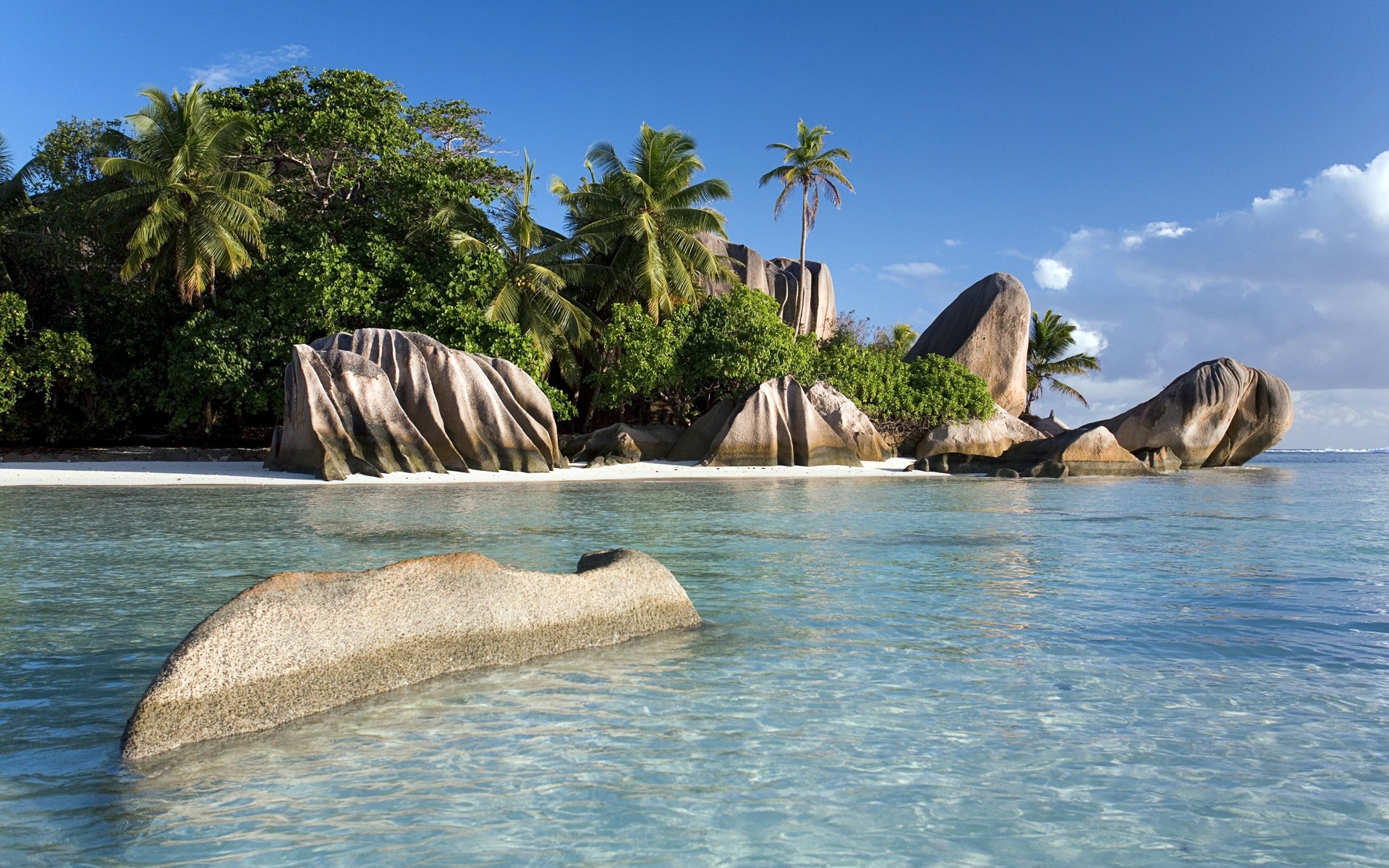 Seychelles Sea Shores Beach Nature High Quality Wallpaper