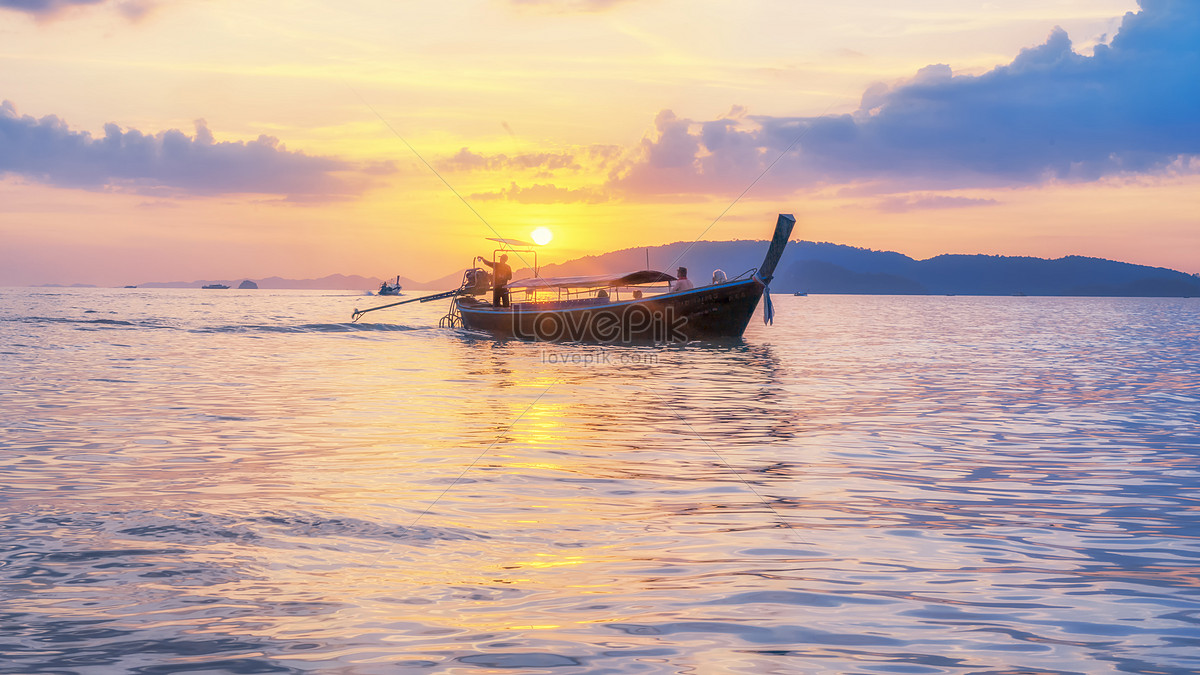 Sunset At Krabi Beach Thailand Picture And HD Photo. Free Download On Lovepik