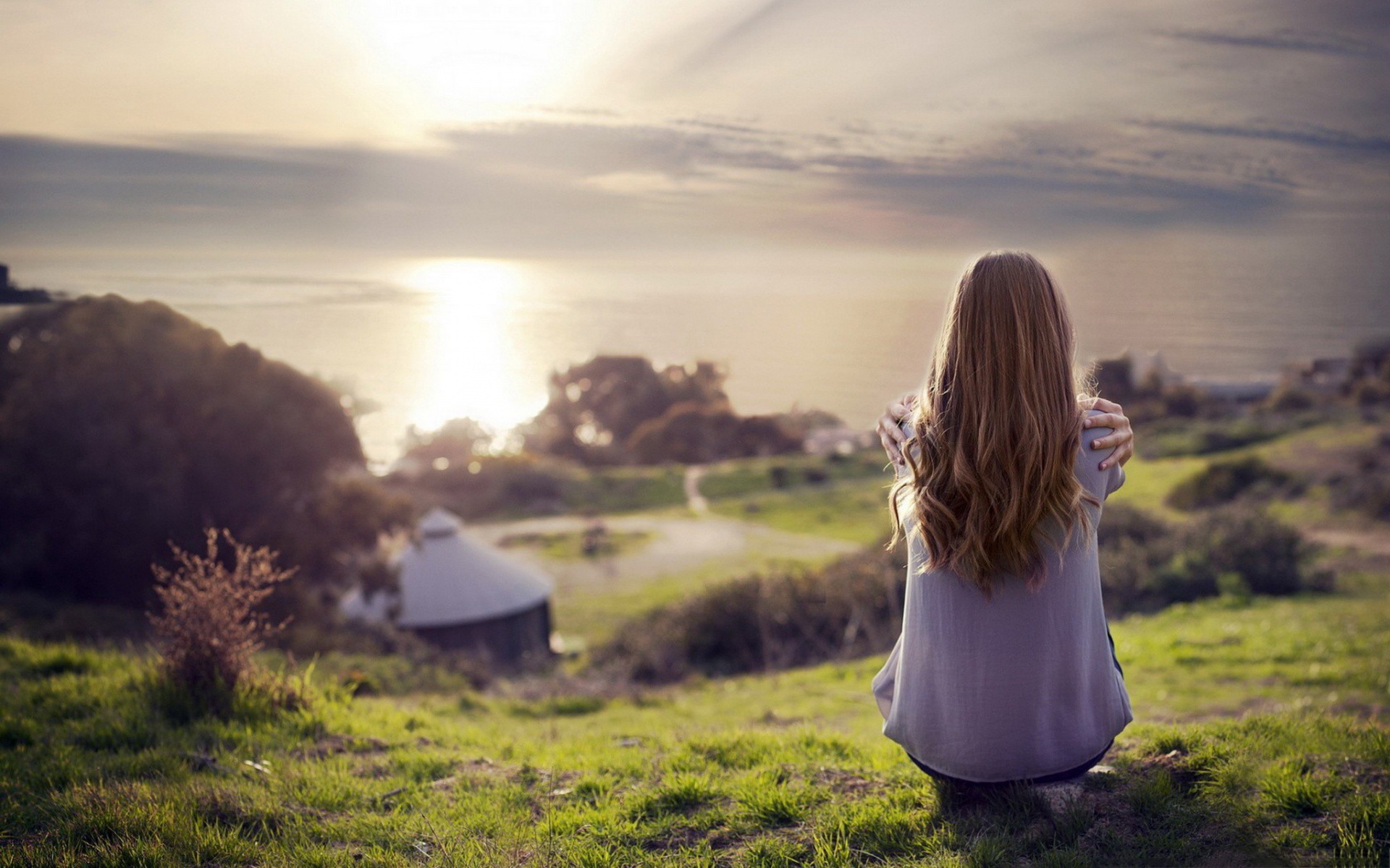 Woman Overlooking the Hillside