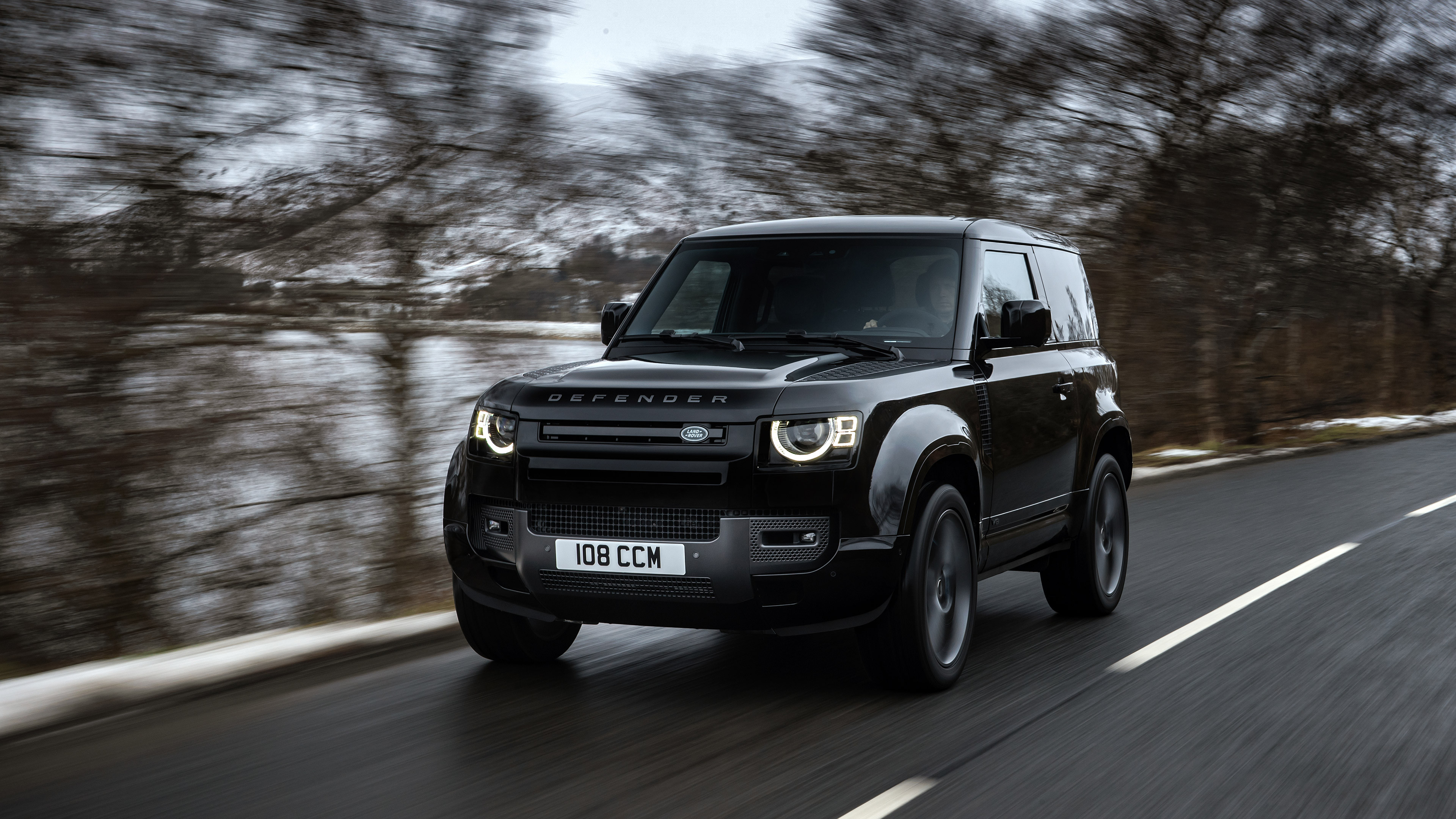 Crop Land Rover Wallpaper for Free, Black Suv Cars, Luxury Cars, Road, Timelapse HD Background
