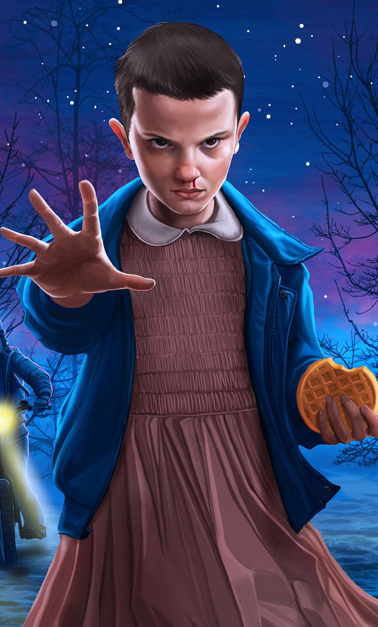 Stranger Things Eleven Art iPhone HD 4k Wallpaper, Image, Background, Photo and Picture