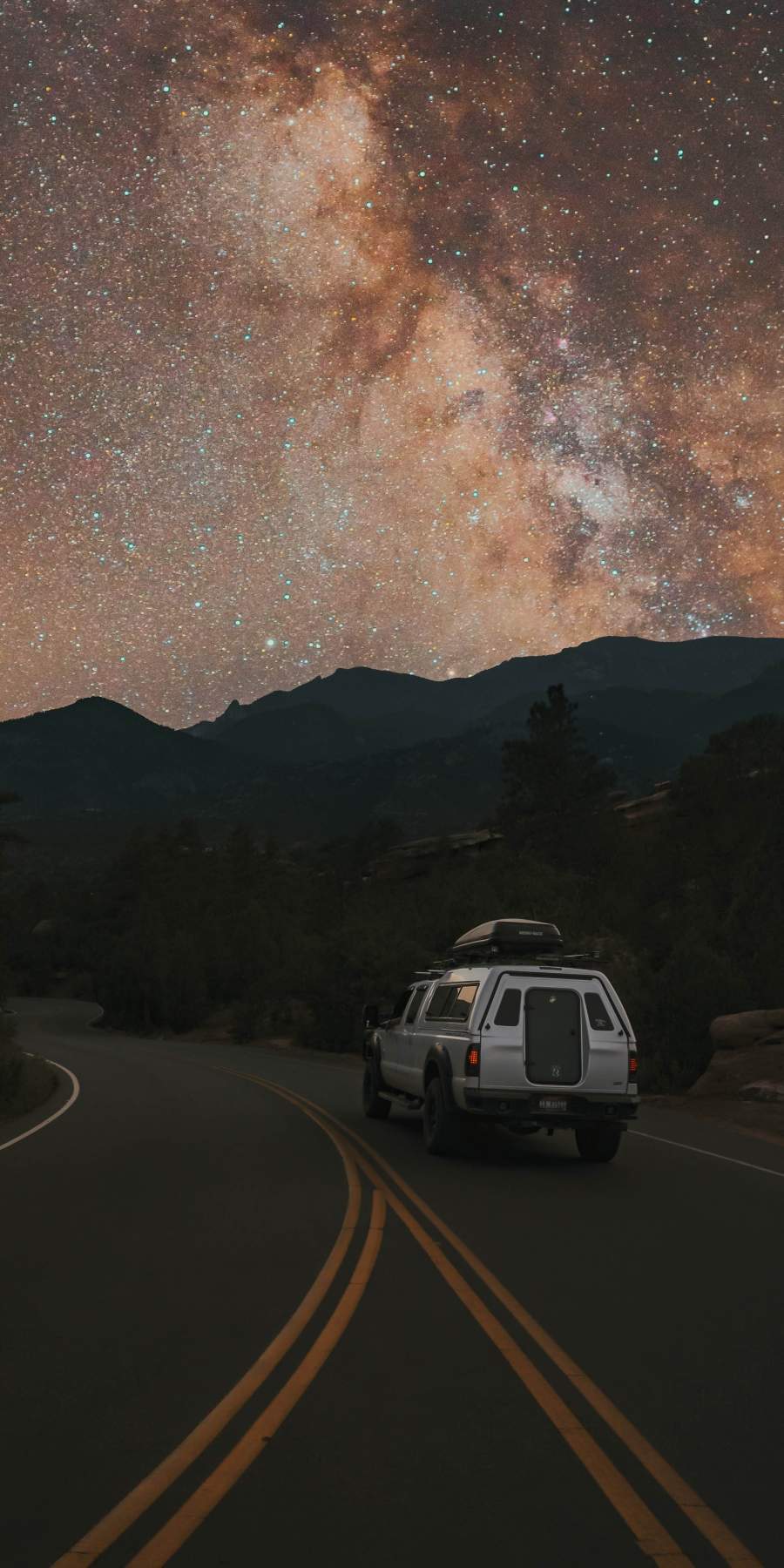 Starry Night Roads Camping Car IPhone Wallpaper Wallpaper, iPhone Wallpaper