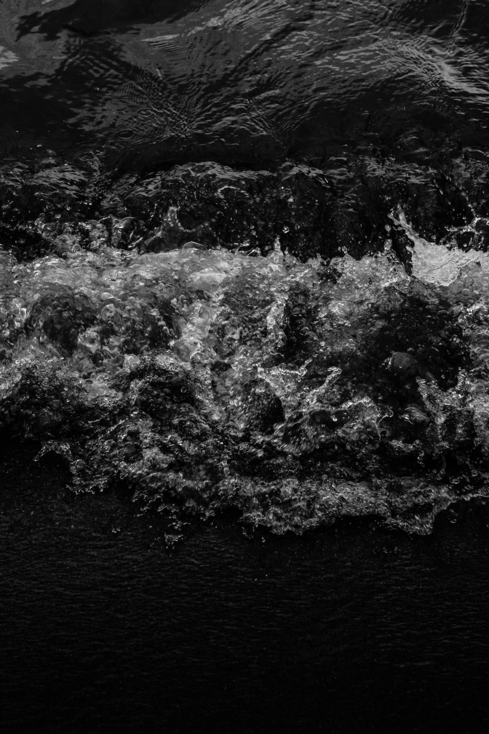 Black And White Waves Picture. Download Free Image