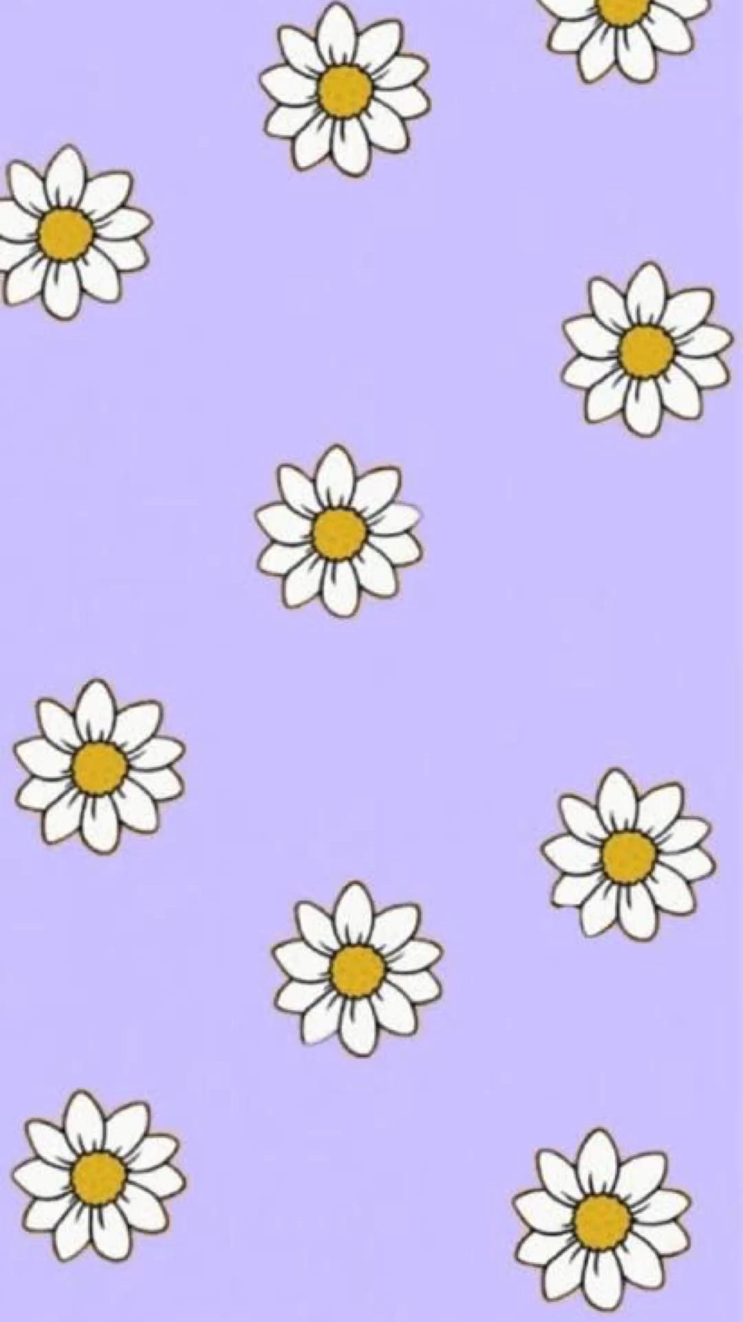 Aesthetic pastel wallpaper for IPhone. Purple wallpaper iphone, Daisy wallpaper, Aesthetic pastel wallpaper