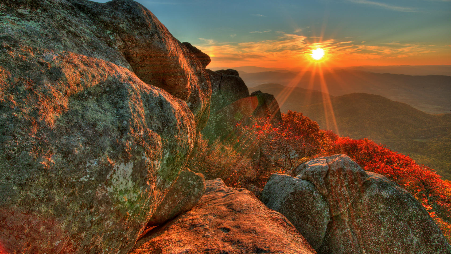 Image Rays of light Nature Mountains sunrise and sunset 3840x2160