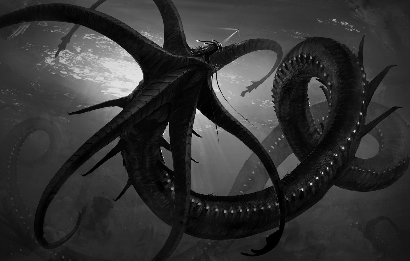 Wallpaper fear, the ocean, depth, sea monster image for desktop, section фантастика