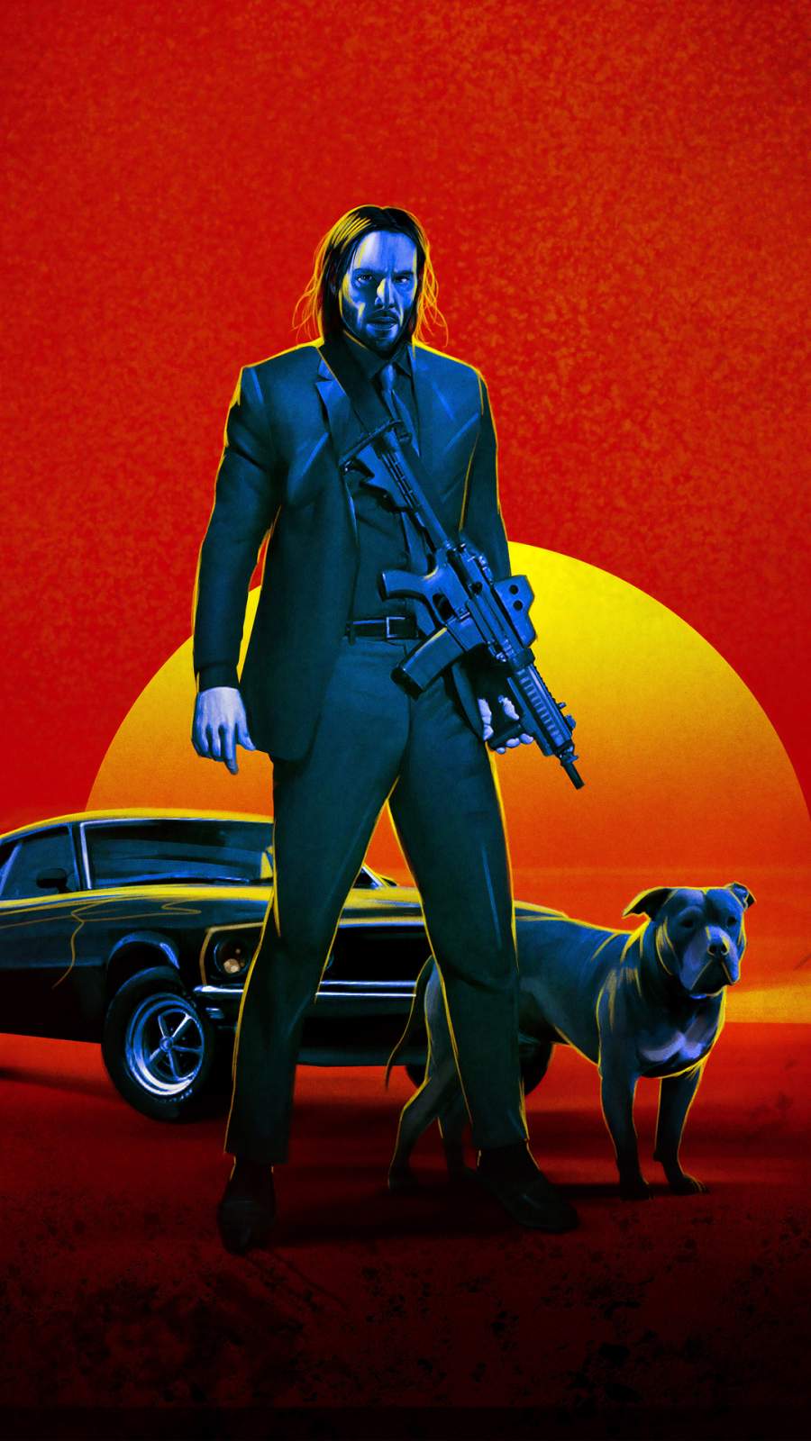 John Wick With Dog Poster IPhone Wallpaper Wallpaper, iPhone Wallpaper
