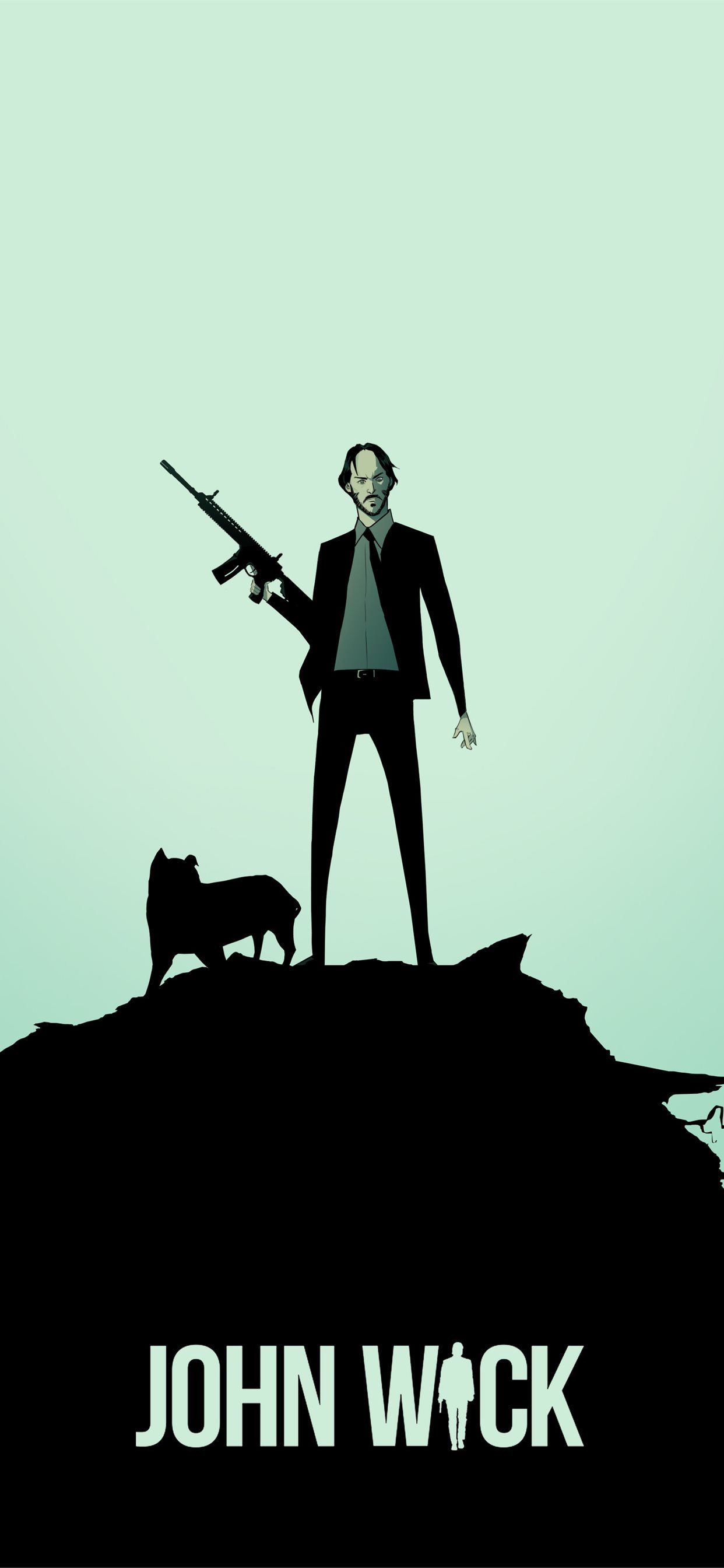 john wick dog 4k iPhone SE Wallpaper Free Download